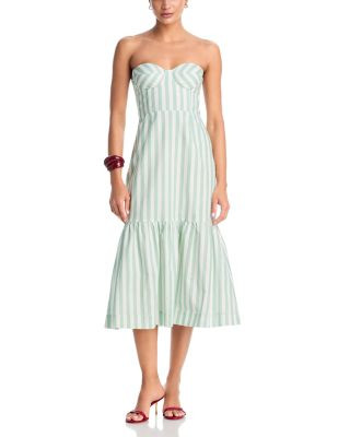 Stripe Bustier Midi Dress - Exclusive | Bloomingdale's (US)