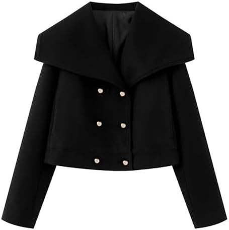 KEOMUD Pea Coats for Women Elegant Casual Short Trench Coats Peter Pan Collar Wool Outwear for Fa... | Amazon (US)