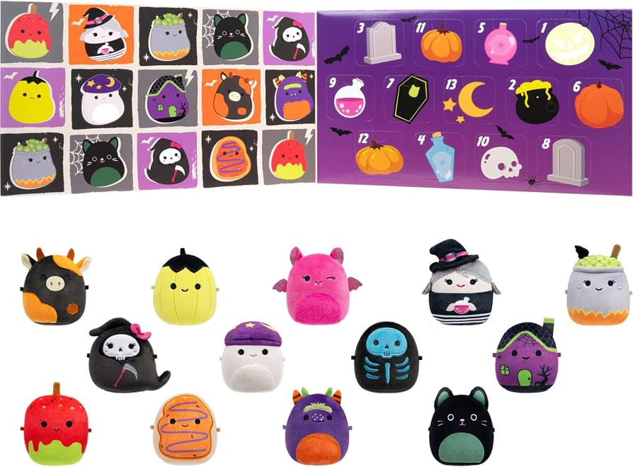 Squishmallows Original Micromallows Halloween Countdown Calendar 13-Pack Plush | Amazon (US)