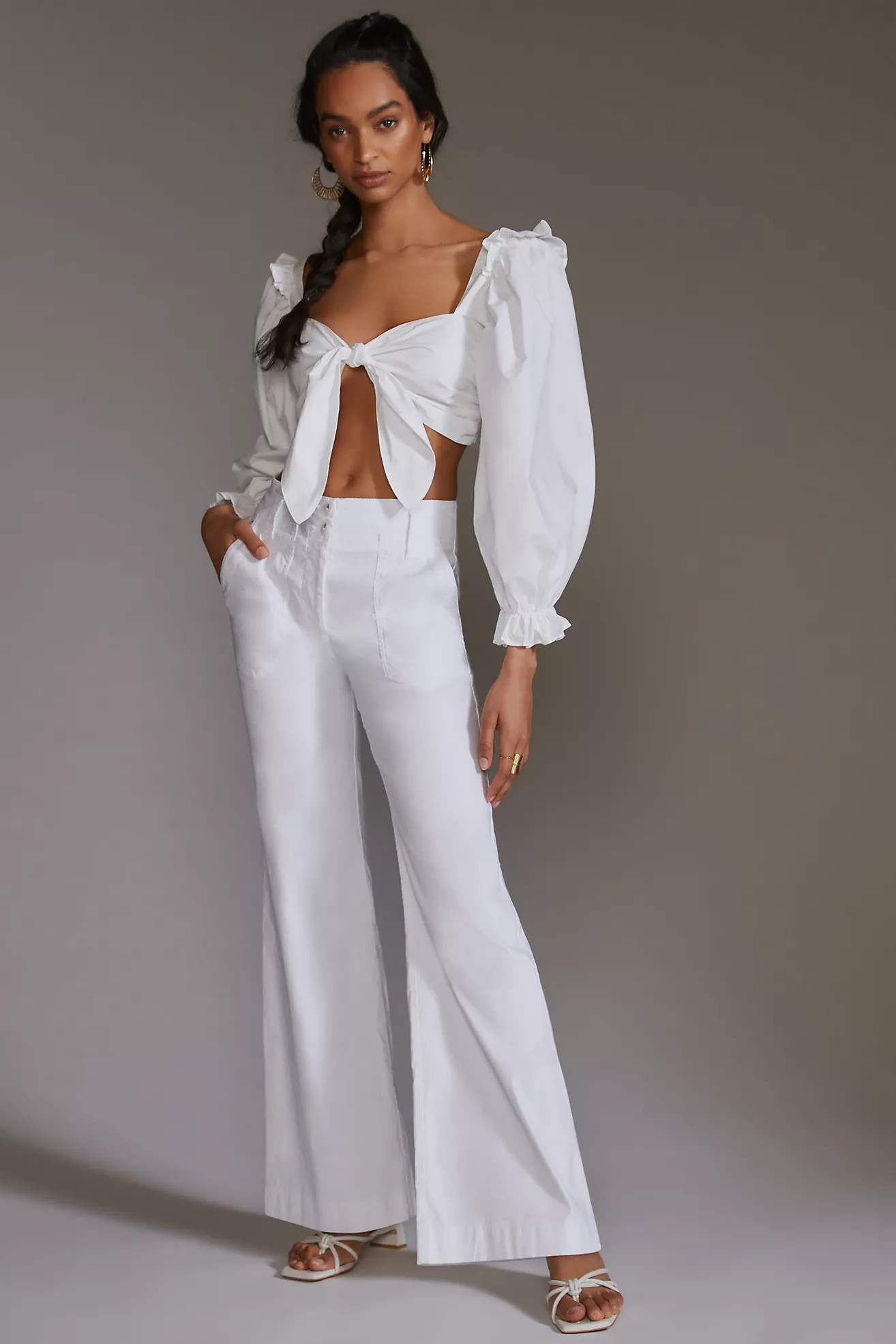 The Naomi Wide-Leg Flare Pants by Maeve | Anthropologie (US)