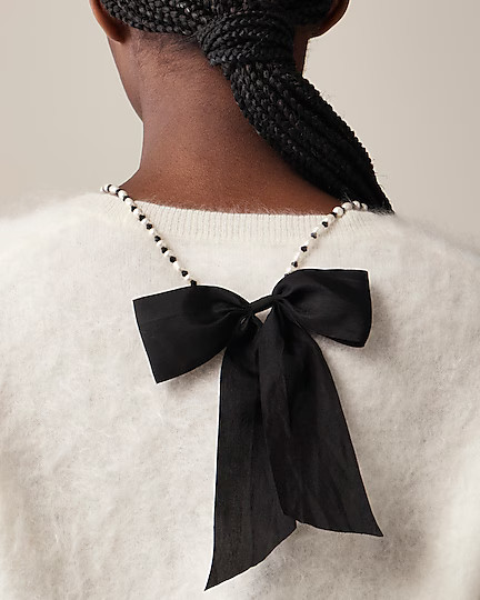 Sparkle bow necklace | J. Crew US