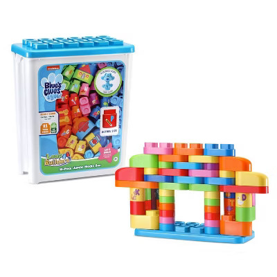 Leapbuilders  Blue's Clues Jumbo Blocks Box 81 pcs | Target