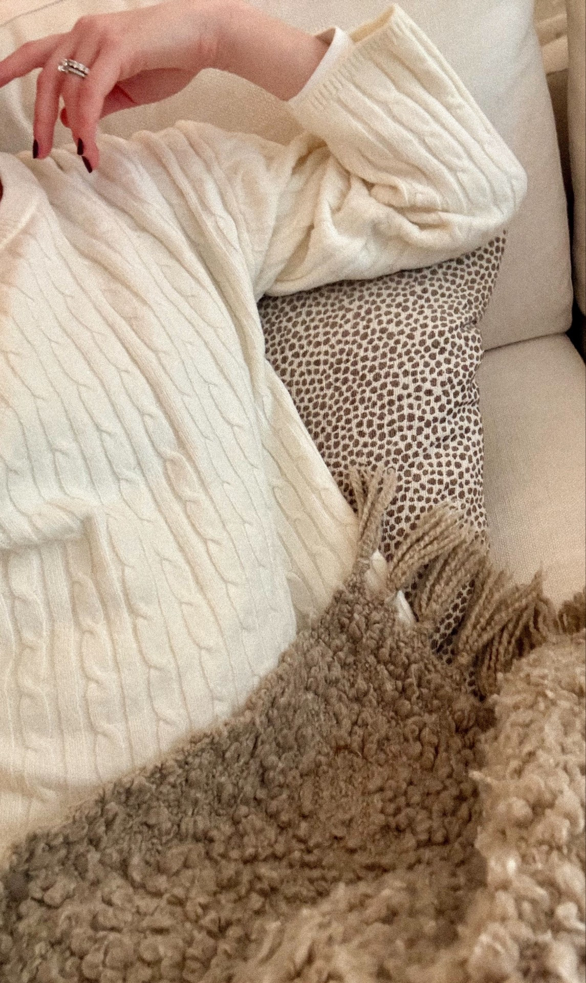 Softest affordable cable knit set from Gap; Blanket from Boll and branch; pillows from Ballard - Tully in Fawn

#LTKdayinmylife #LTKSaleAlert #LTKselfcare