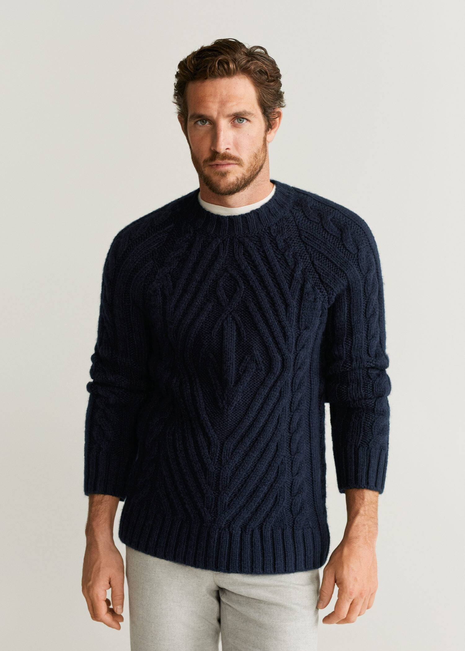 Knitted braided sweater | MANGO (US)