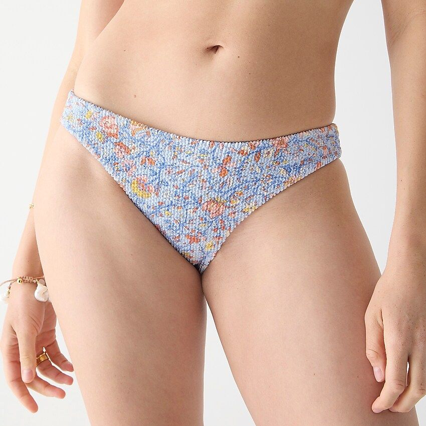 Scrunchie hipster bikini bottom in afternoon floral | J.Crew US