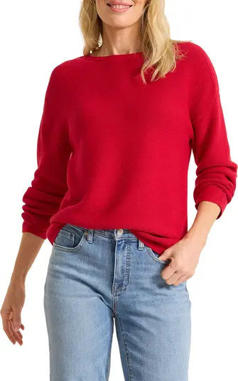 Crystal Sands Sequin Relaxed Fit Cotton Blend Sweater | Nordstrom