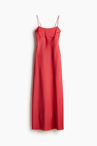 H & M - Tie-Detail Maxi Dress - Red | H&M (US + CA)