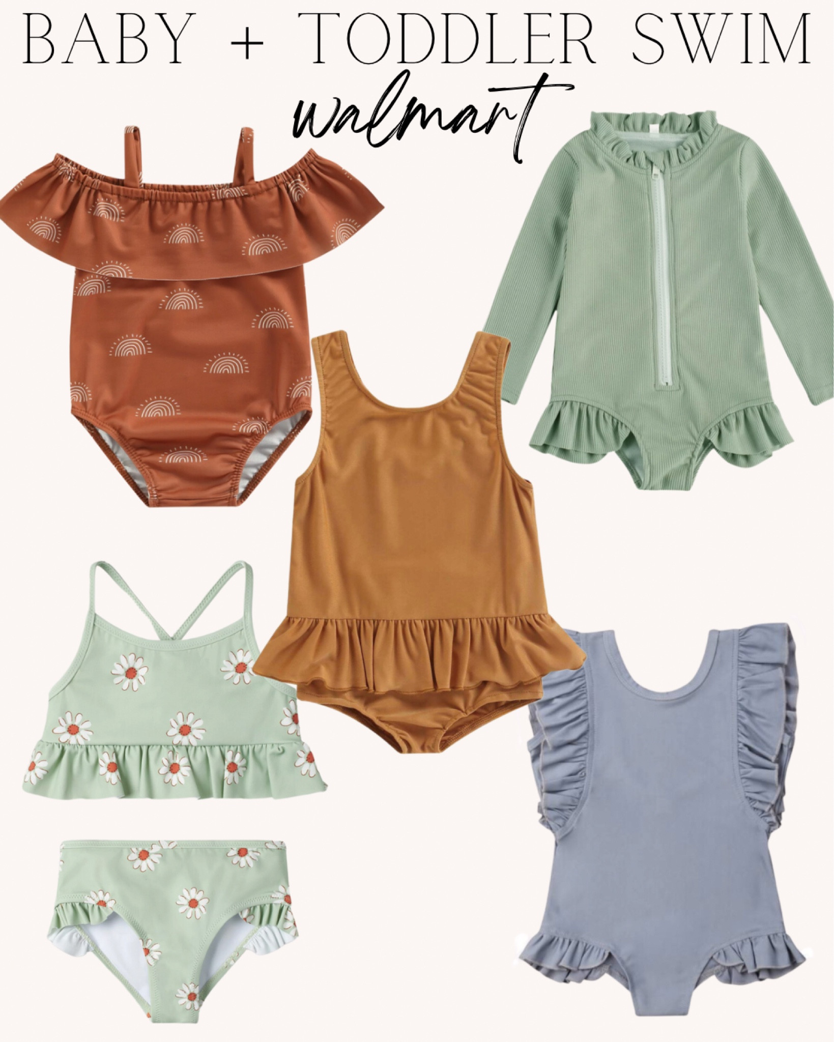 i can’t get enough of walmart’s baby girl & toddler girl swimsuits! the boho & neutral patterns and colors are so cute! 

#LTKbaby #LTKswim #LTKkids