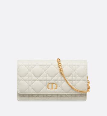 Dior Caro Pouch Latte Supple Cannage Calfskin | DIOR | Dior Couture