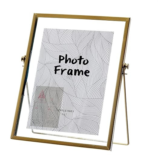 Miaowater 5x7 Picture Frames,Gold Photo Frame Decor with Plexiglas Cover High Definition Glass De... | Amazon (US)