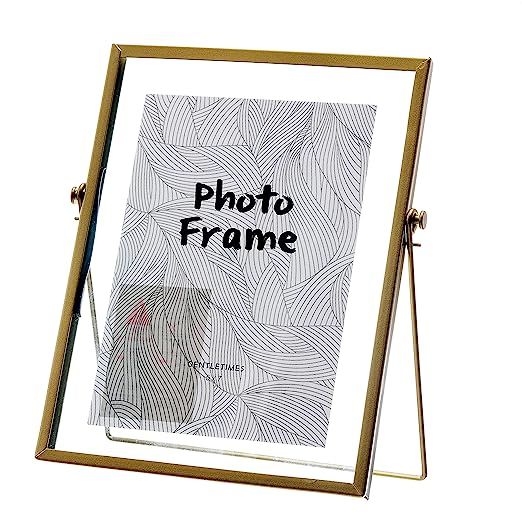 Miaowater 5x7 Picture Frames,Gold Photo Frame Decor with Plexiglas Cover High Definition Glass De... | Amazon (US)