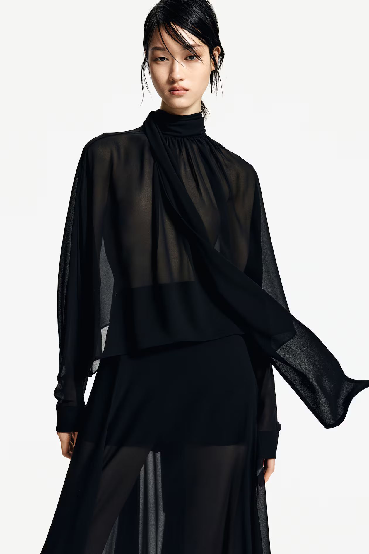 Tie-neck Chiffon Blouse | H&M (US + CA)