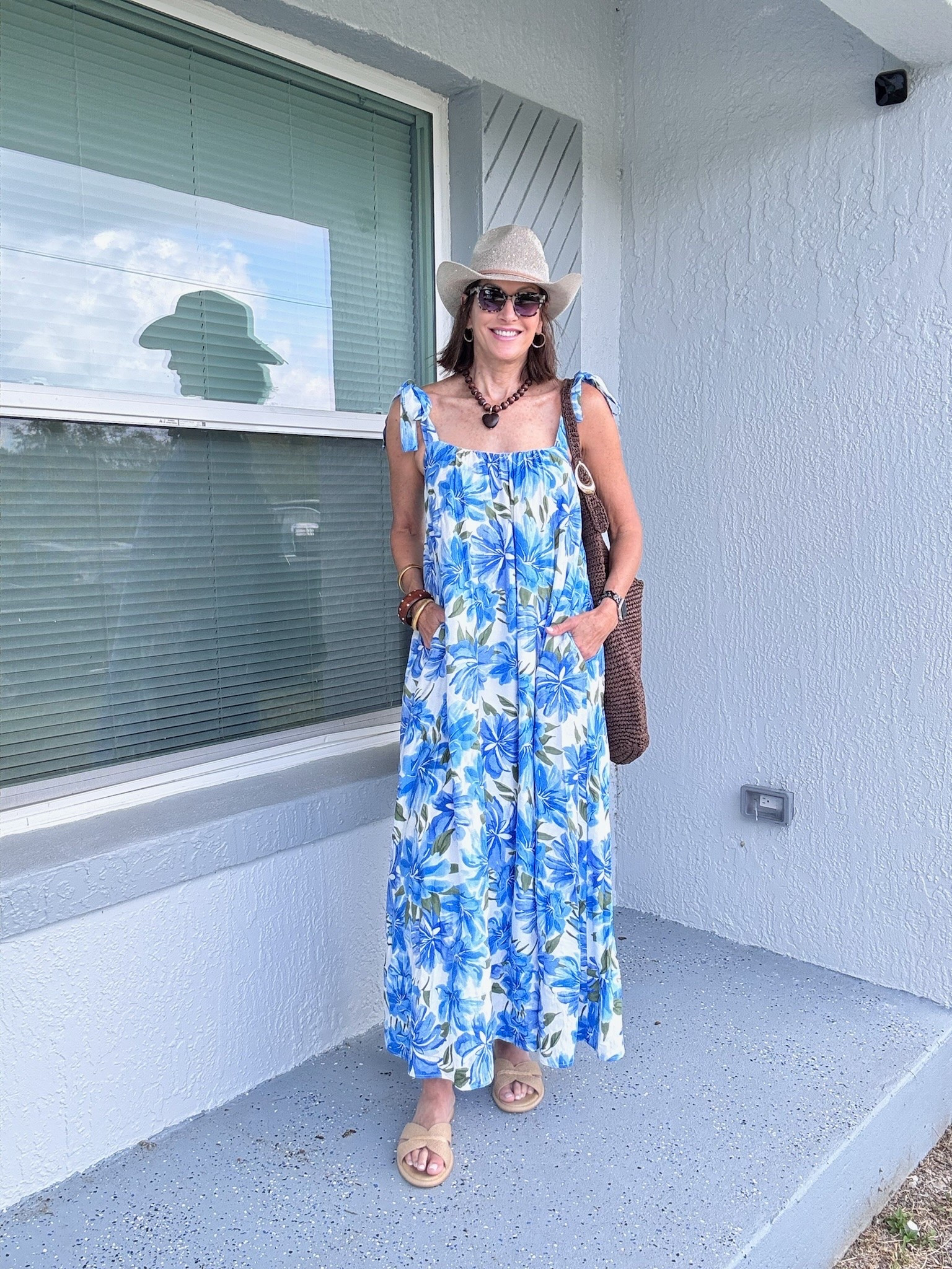 Blue maxi dress / medium 

Vacation dress, resort wear, wedding guest, floral dress, maxi dress, beach outfit, vacation style, ageless style, over 60 fashion, trending

#LTKOver40 #LTKSeasonal #LTKootd