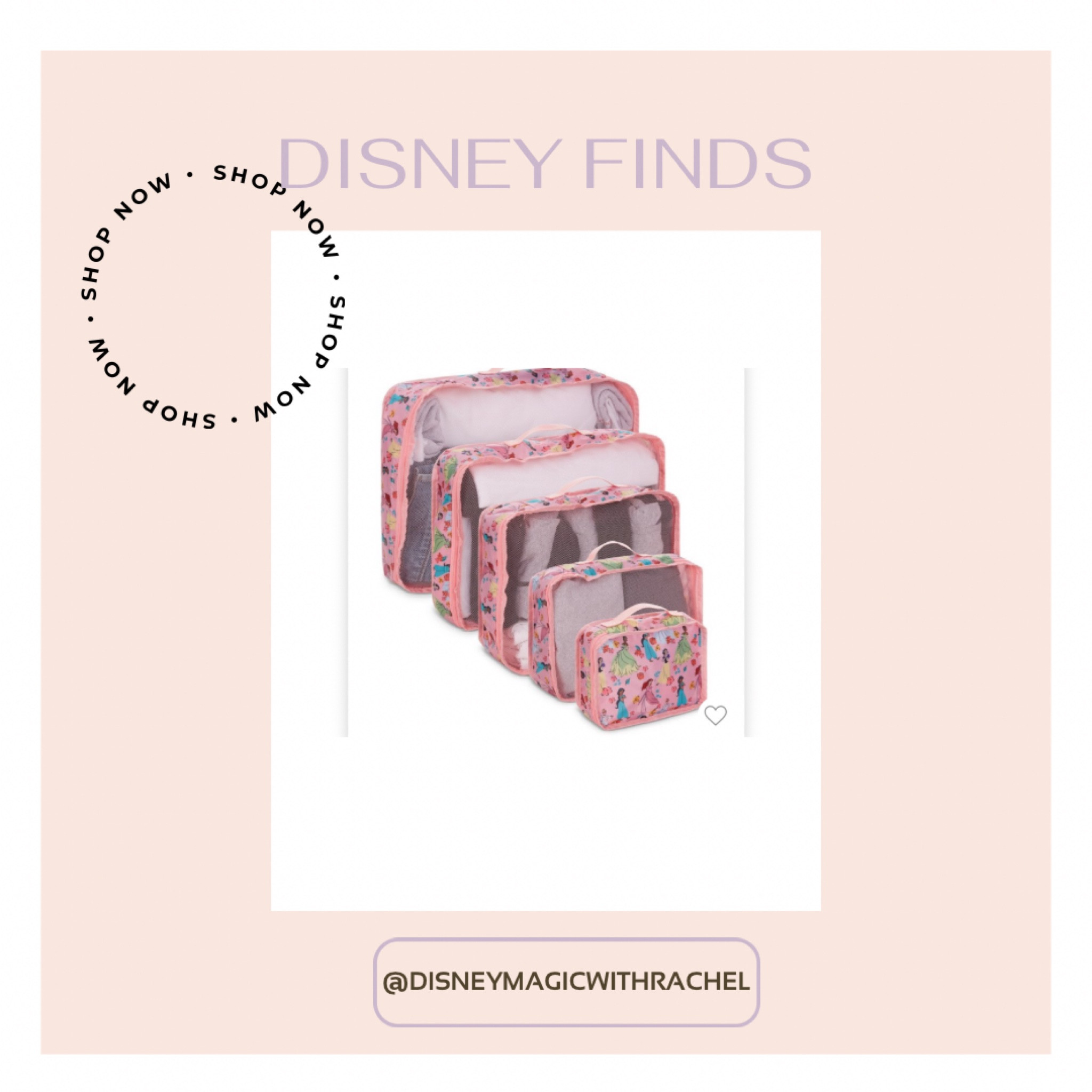 Disney find of the day! Disney Princess packing cubes from Target! A must for my Disney Princess Birthday trip!
