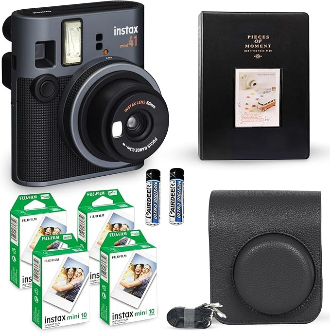 Fujifilm Instax Mini 41 Instant Camera Vintage Black. + Fujifilm Value Pack (40 Sheets) + Shutter... | Amazon (US)