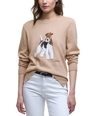 Barbour Women's Knit Canine Crewneck Sweater  - Macy's | Macy's