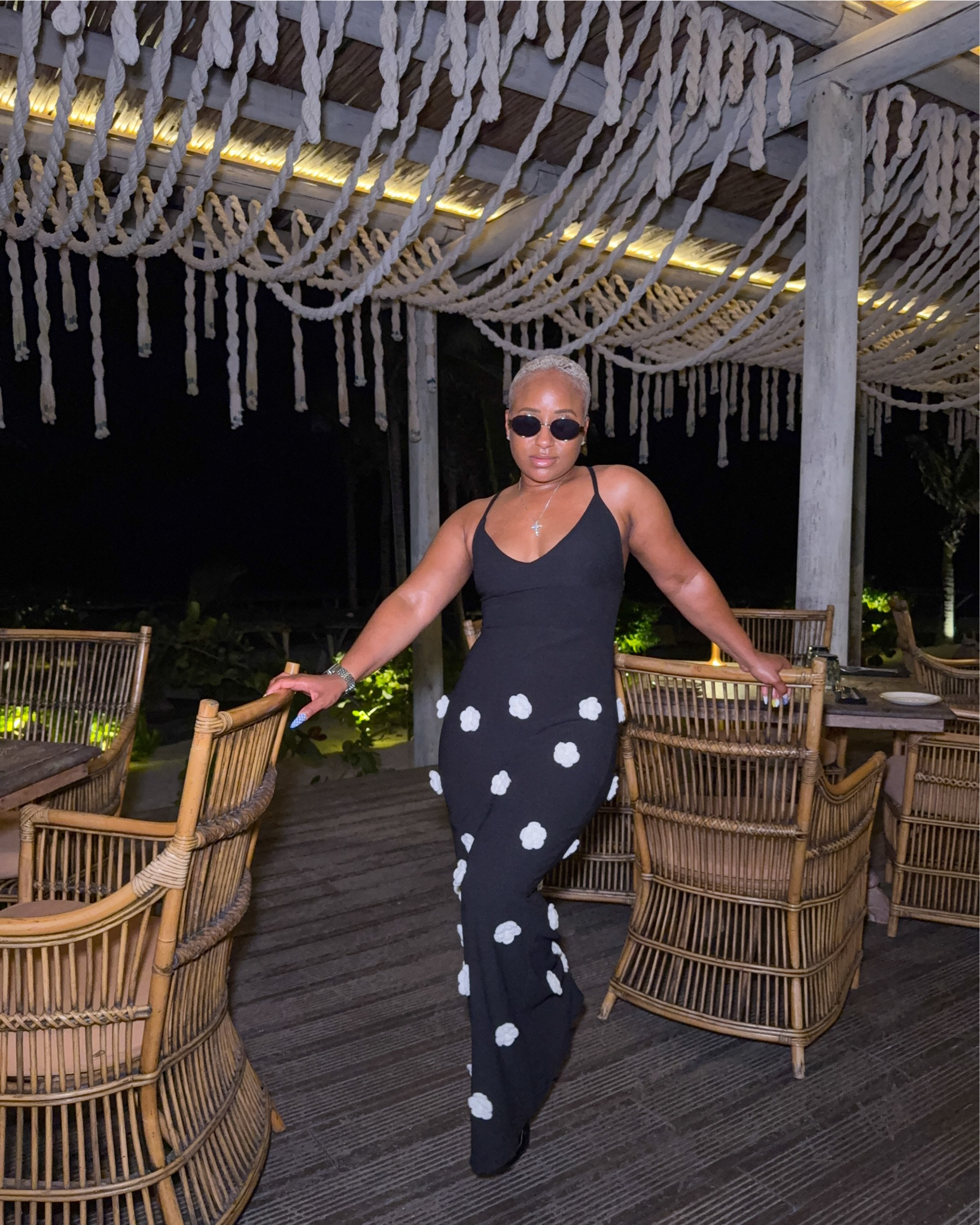 I’m wearing a size small in this black and white 3D flower dress, and I went up a half size in the sandals. This is the perfect vacation, date night, or girls' night dress. The stretch, style, and fit are incredible.

#LTKStyleTip #LTKTravel #LTKShoeCrush