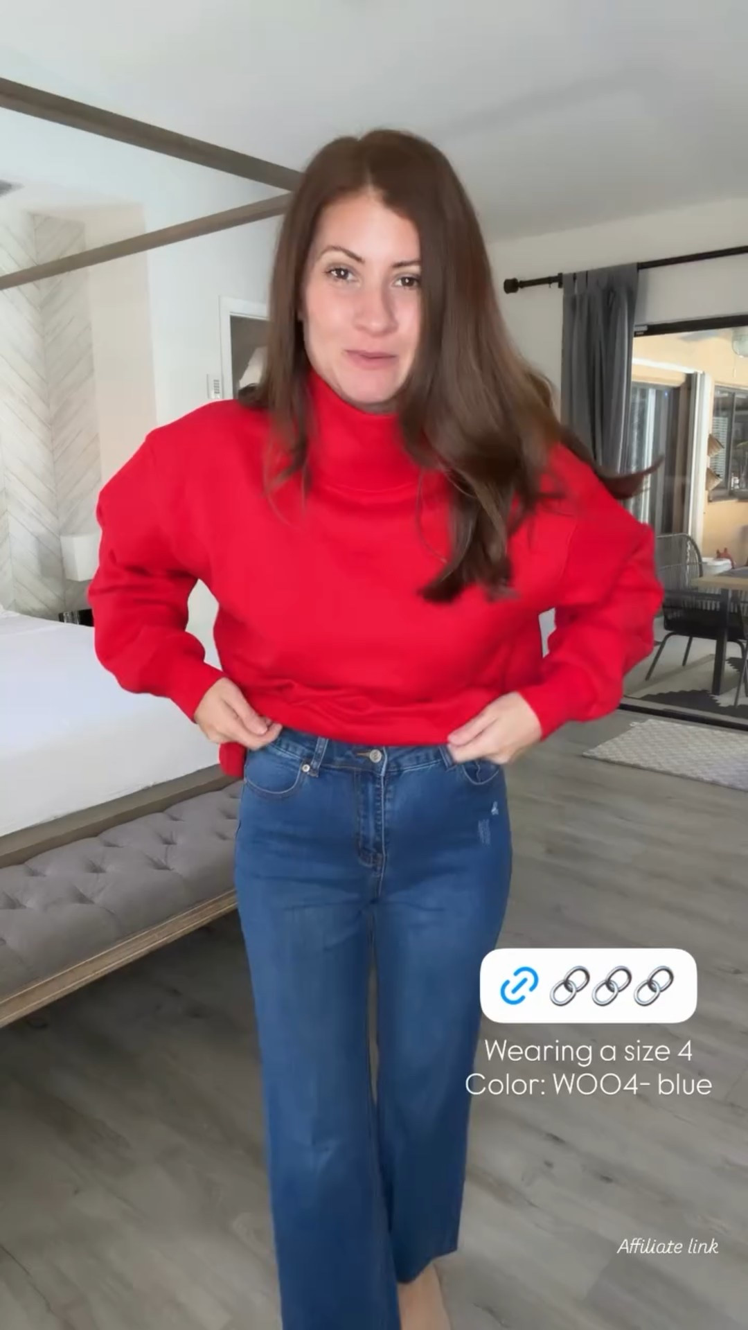 Wearing a size 4 
Color: W004- blue Affiliate link