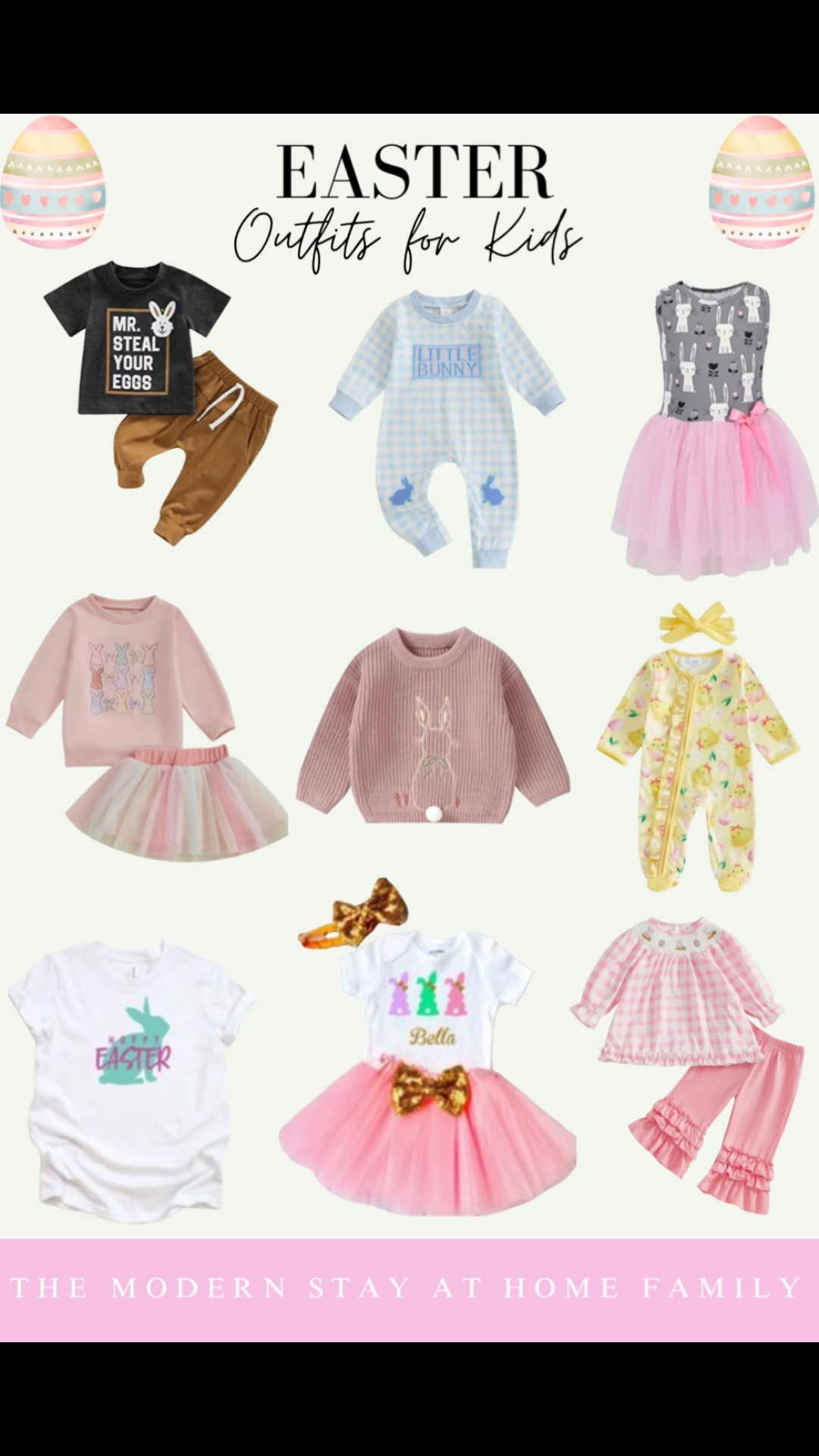 Easter outfits for kids are my favorite spring find every year 🌸 From classic smocked dresses and pastel Easter dresses for girls to linen sets, suspenders, bow ties, and button-down shirts for boys, these looks are perfect for Easter Sunday, church, family photos, and egg hunts. Think soft spring colors, floral prints, gingham, lightweight fabrics, and comfy fits that still feel dressed up. These kids Easter outfits are timeless, photo-ready, and easy to mix and match for siblings while still letting each child’s personality shine. Shop all my favorite Easter outfits for babies, toddlers, and kids linked here on LTK 🐣

Easter outfits for kids kids Easter outfits Easter outfits for girls Easter outfits for boys toddler Easter outfits baby Easter outfits spring kids fashion Easter Sunday outfits kids church outfits kids Easter dresses girls smocked Easter dresses boys Easter outfits linen boys outfits suspenders bow tie boys pastel kids outfits floral Easter dresses sibling Easter outfits matching sibling outfits spring family photos Easter egg hunt outfits dressy kids outfits spring outfits for kids LTK kids fashion kids holiday outfits spring children clothing

#LTKKids #LTKBaby #LTKSeasonal