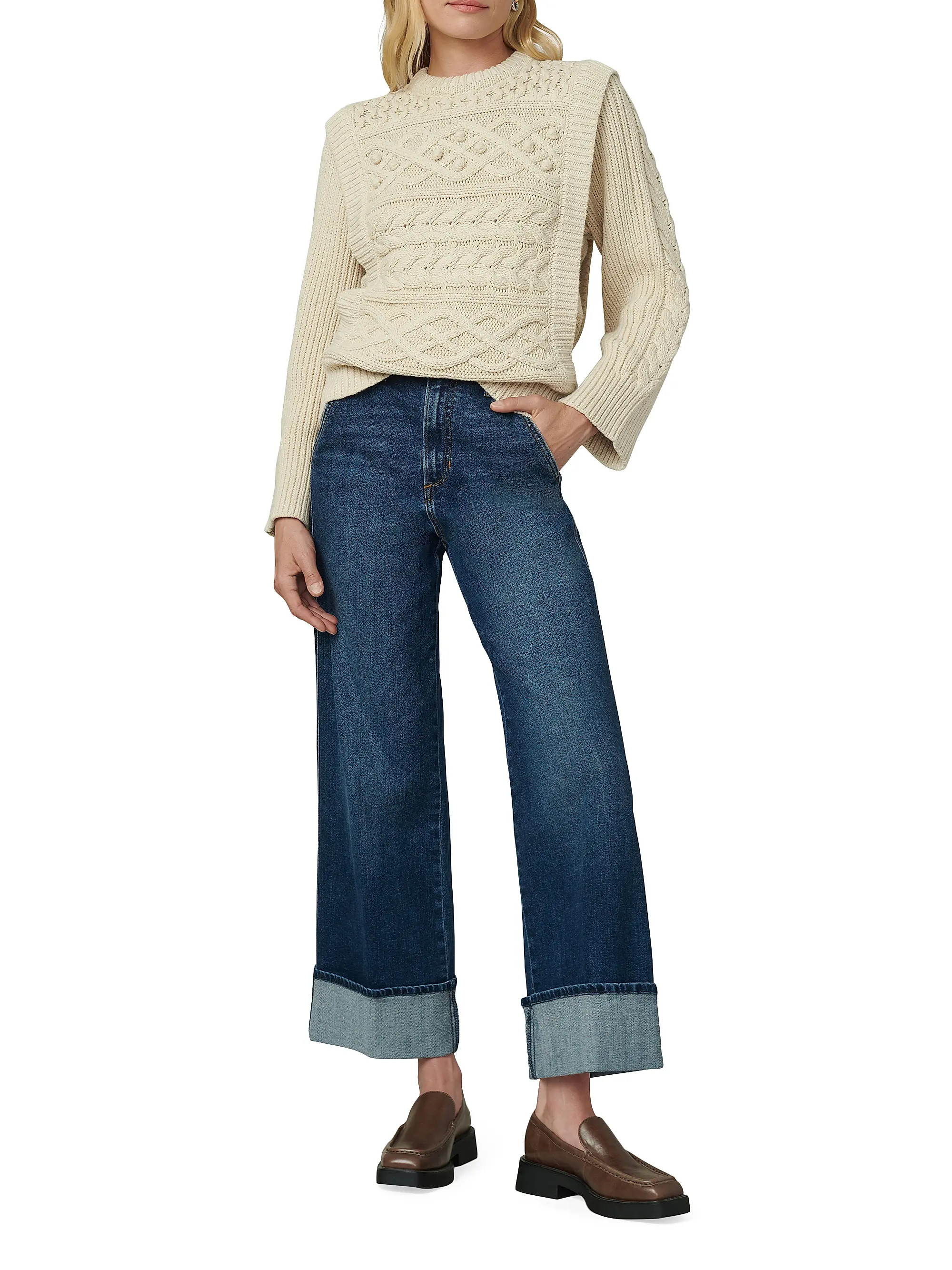 The Trixie Wide Cuff Trousers | Saks Fifth Avenue