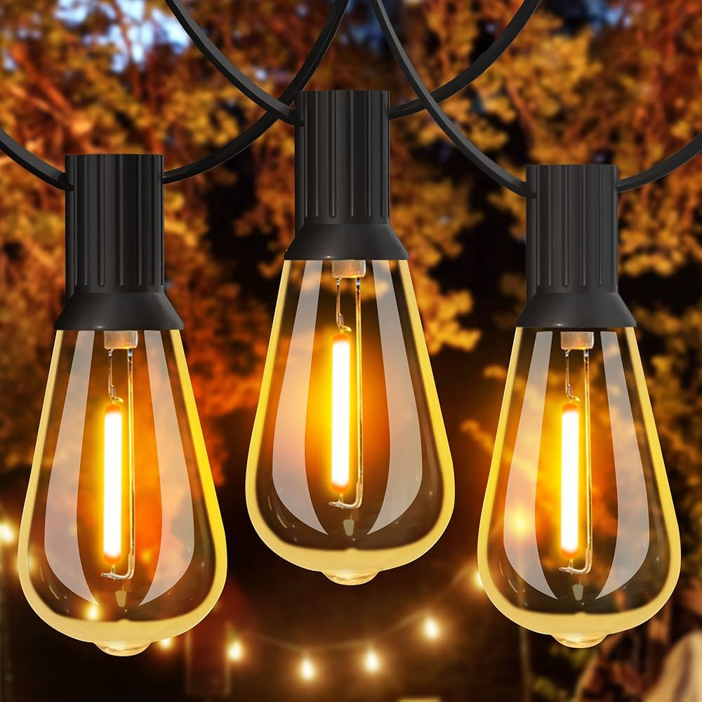 GLUROO Outdoor String Lights, 30FT LED Outdoor Patio Lights Waterproof with 15+1 Vintage Bulbs Sh... | Amazon (US)