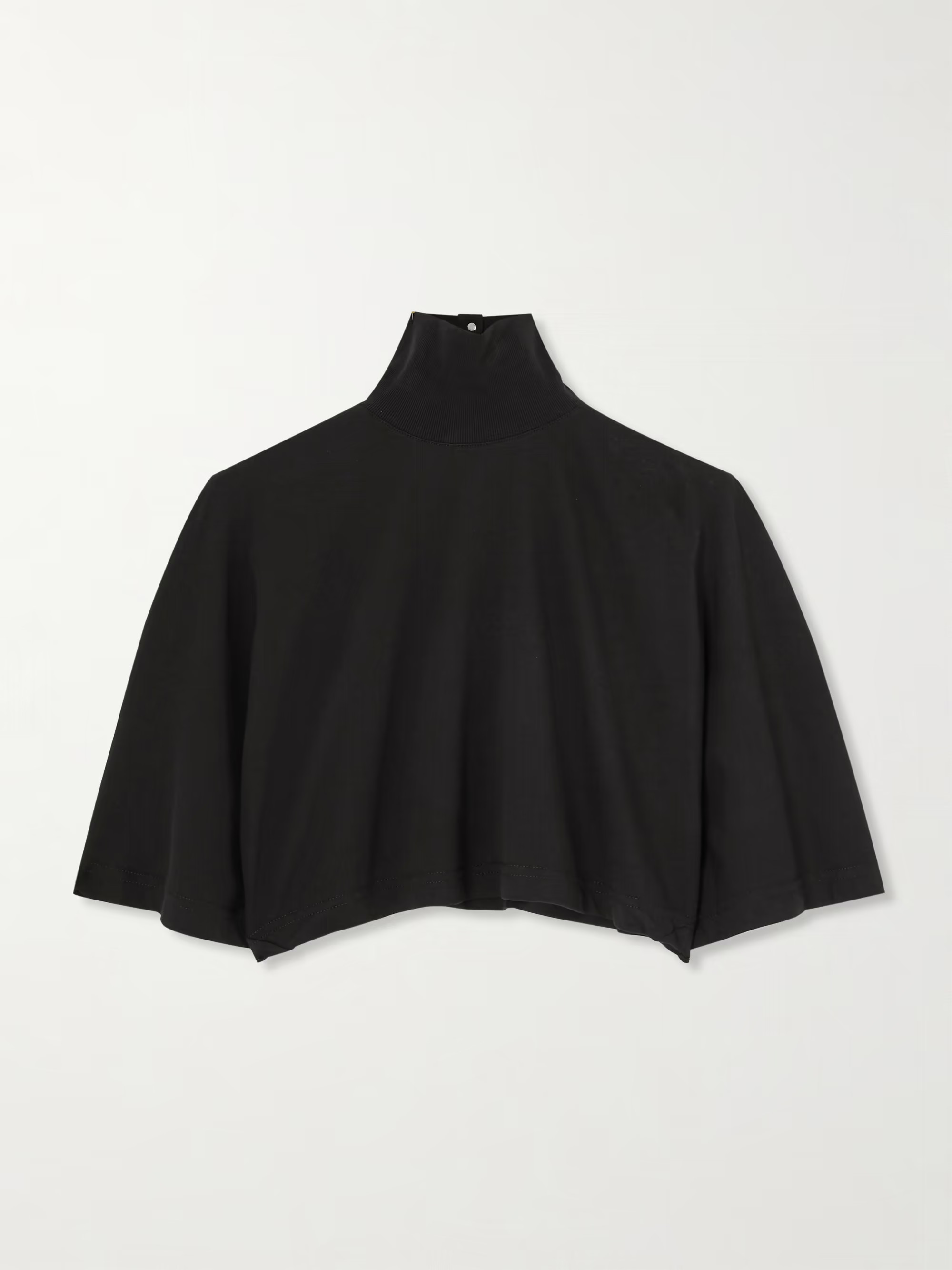 ALAÏA Cropped cotton-jersey turtleneck T-shirt | NET-A-PORTER | NET-A-PORTER (UK & EU)
