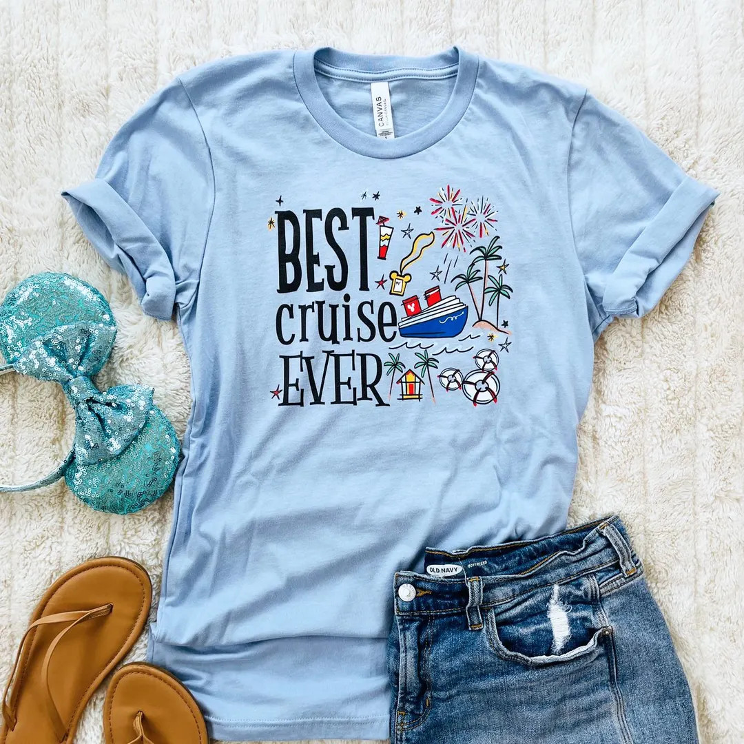 Disney Best Cruise Ever T-Shirt Mickey Cruise Ship Fireworks Cruise Trip Family T-Shirt | Etsy (US)