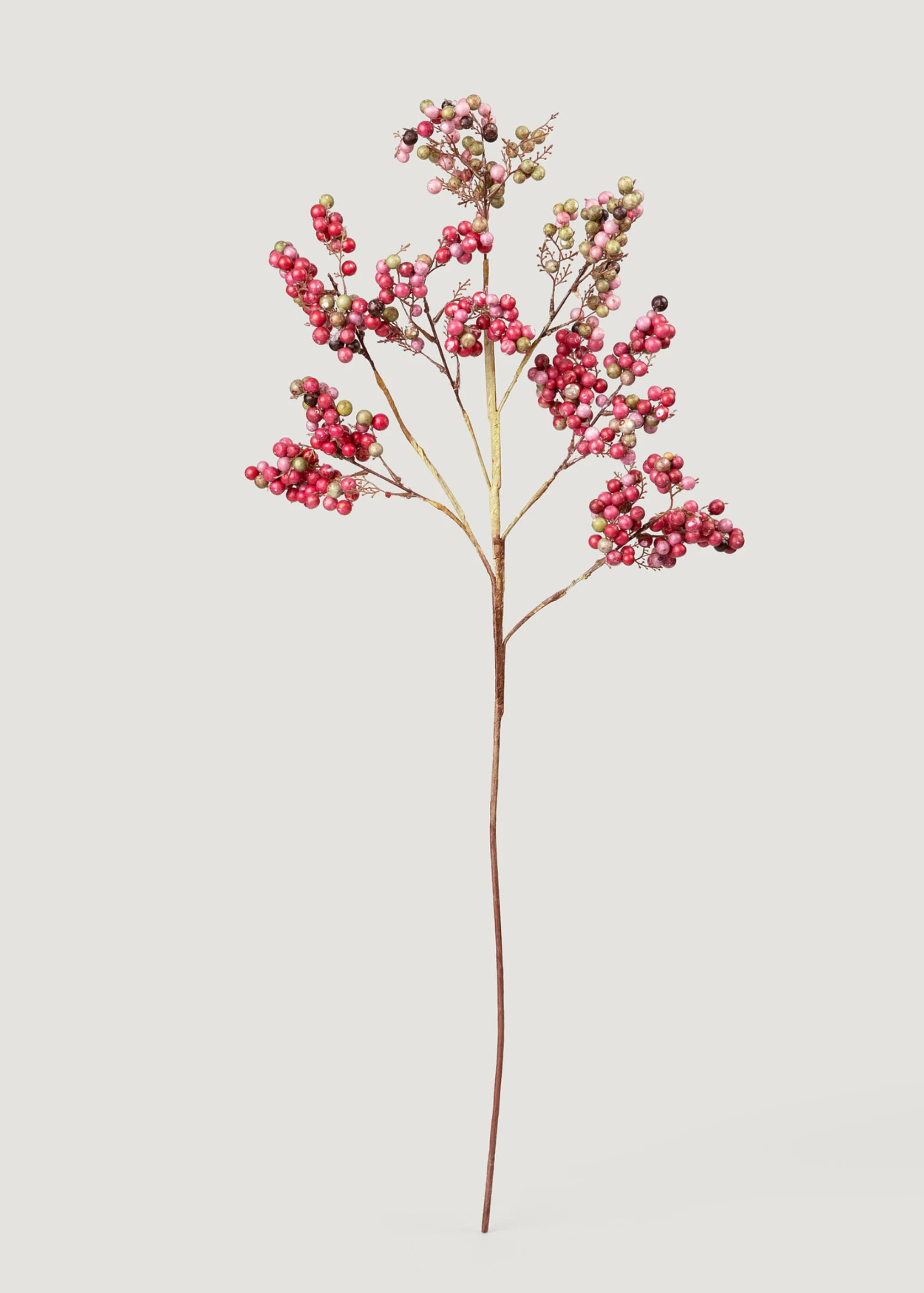 Pink Mauve and Green Faux Berry Branch - 38.25" | Afloral