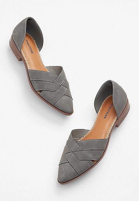 Tori D'Orsay Woven Flat | Maurices