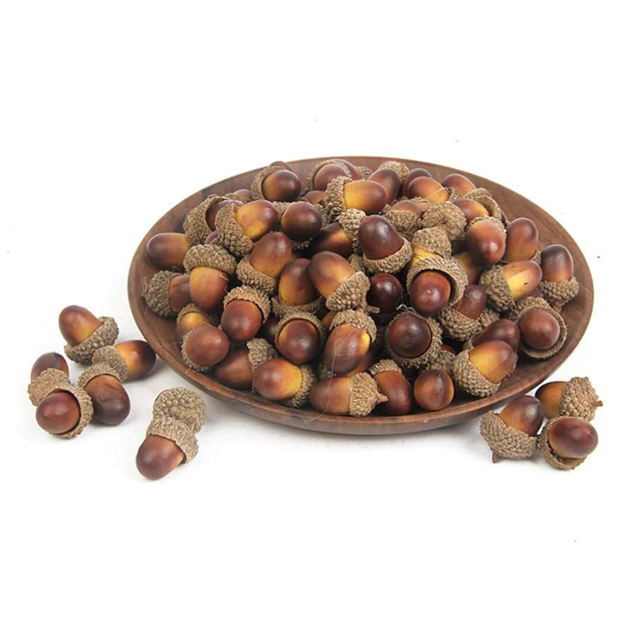 COHEALI 60Pcs Artificial Lifelike Simulation Small Acorn for Home Kitchen Decor, Lifelike Small A... | Amazon (US)