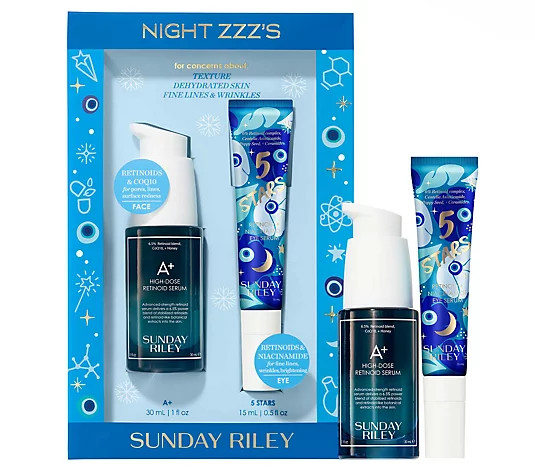 Sunday Riley Evening ZZZs Retinoid Duo | QVC
