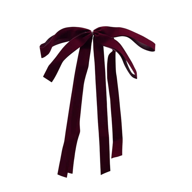 10 Count Burgundy Velvet Christmas Drape Bow, 9"x14", by My Texas House | Walmart (US)