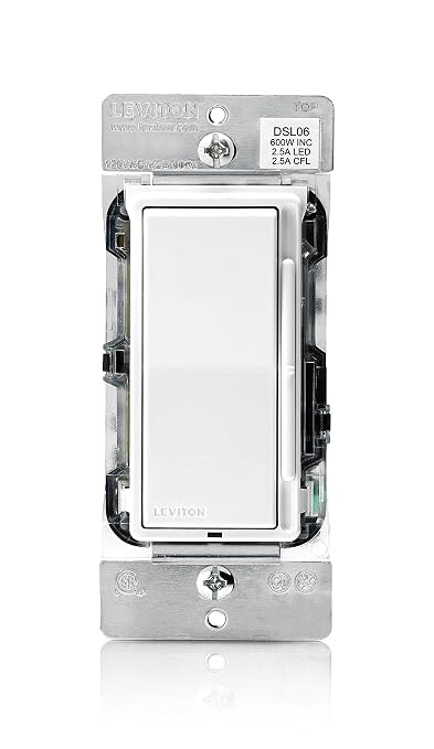 Leviton Decora Slide Dimmer Switch for Dimmable LED, Halogen and Incandescent Bulbs, DSL06-1LZ, W... | Amazon (US)