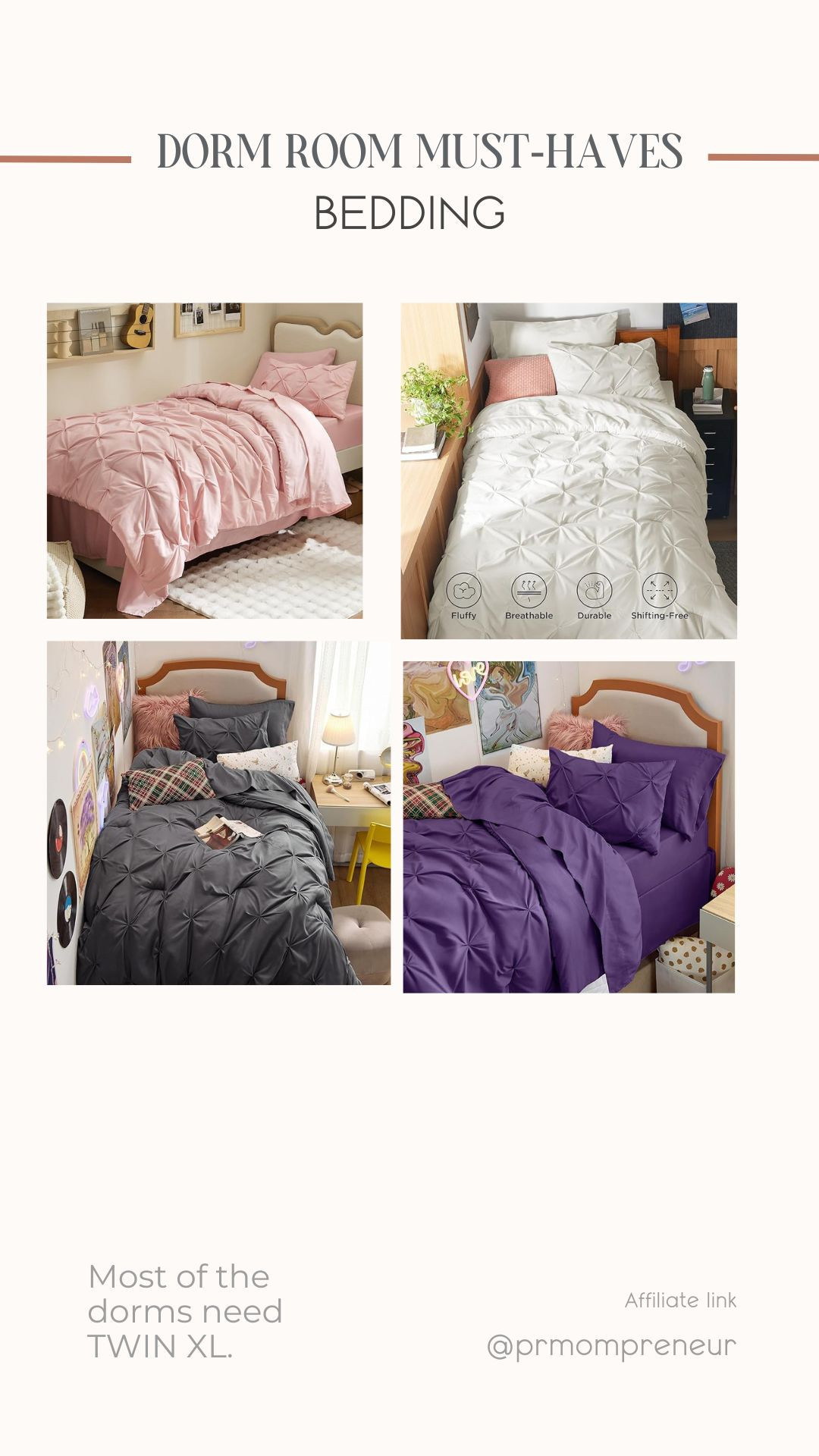 Dorm beds need Twin XL sheets — this set is soft, fits perfectly, and has held up so well. A simple must for move-in.

#TwinXLBedding #DormBedding #CollegeMoveIn #BackToCollege #DormChecklist #LTKBackToSchool #DormEssentials #LTKFinds #CollegeMustHaves 

 #LTKFindsUnder50 #LTKKids #LTKFamily