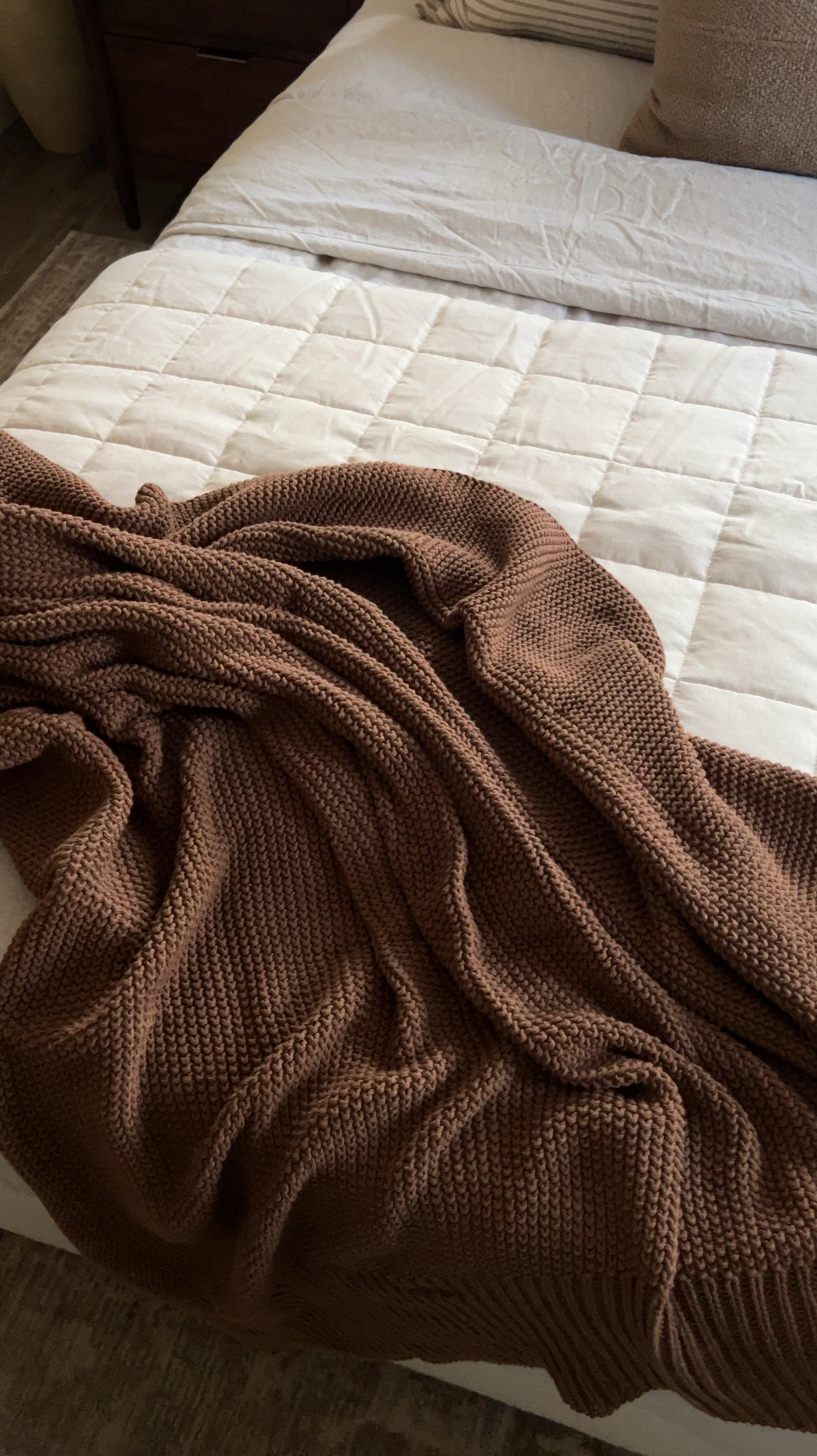 Loving this brown blanket from Walmart. So affordable and so cute. 

#LTKHome #LTKU #LTKWatchNow