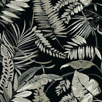 York Tropical Toss Black Wallpaper | DecoratorsBest | DecoratorsBest