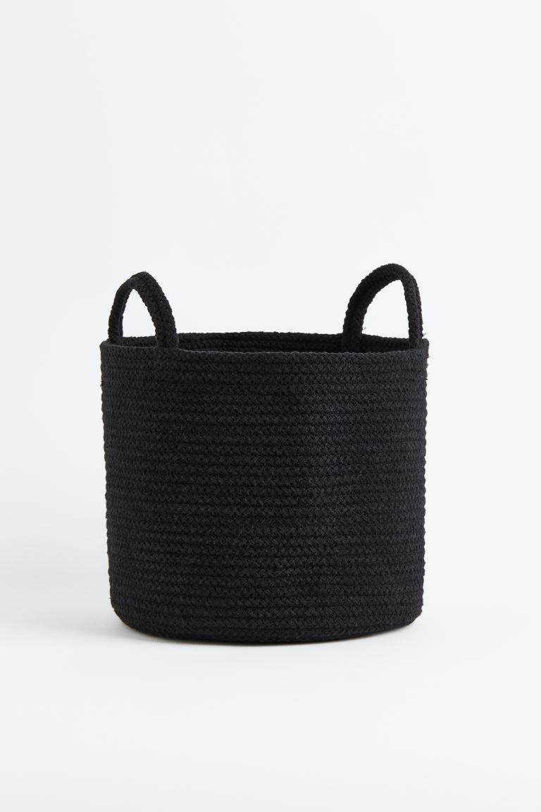 Cotton Storage Basket - Black/striped - Home All | H&M US | H&M (US + CA)