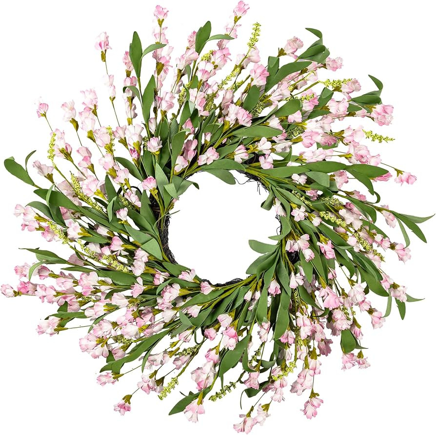 CHEAWRTZ Spring Wreath for Front Door 24 Inch, All Seasons Wreaths for Indoor Window Wall Porch H... | Amazon (US)