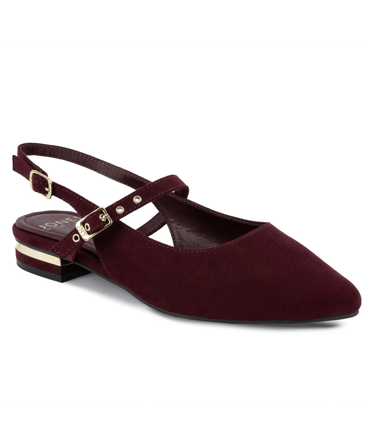 Jones New York Women's Quinema Slingback Mary Jane Flats - Burgundy | Macy's