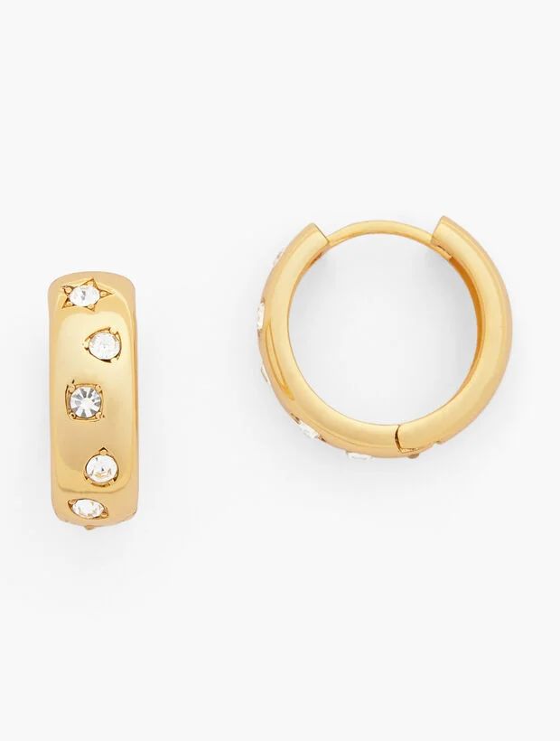 Scattered Crystal Hoop Earrings | Talbots