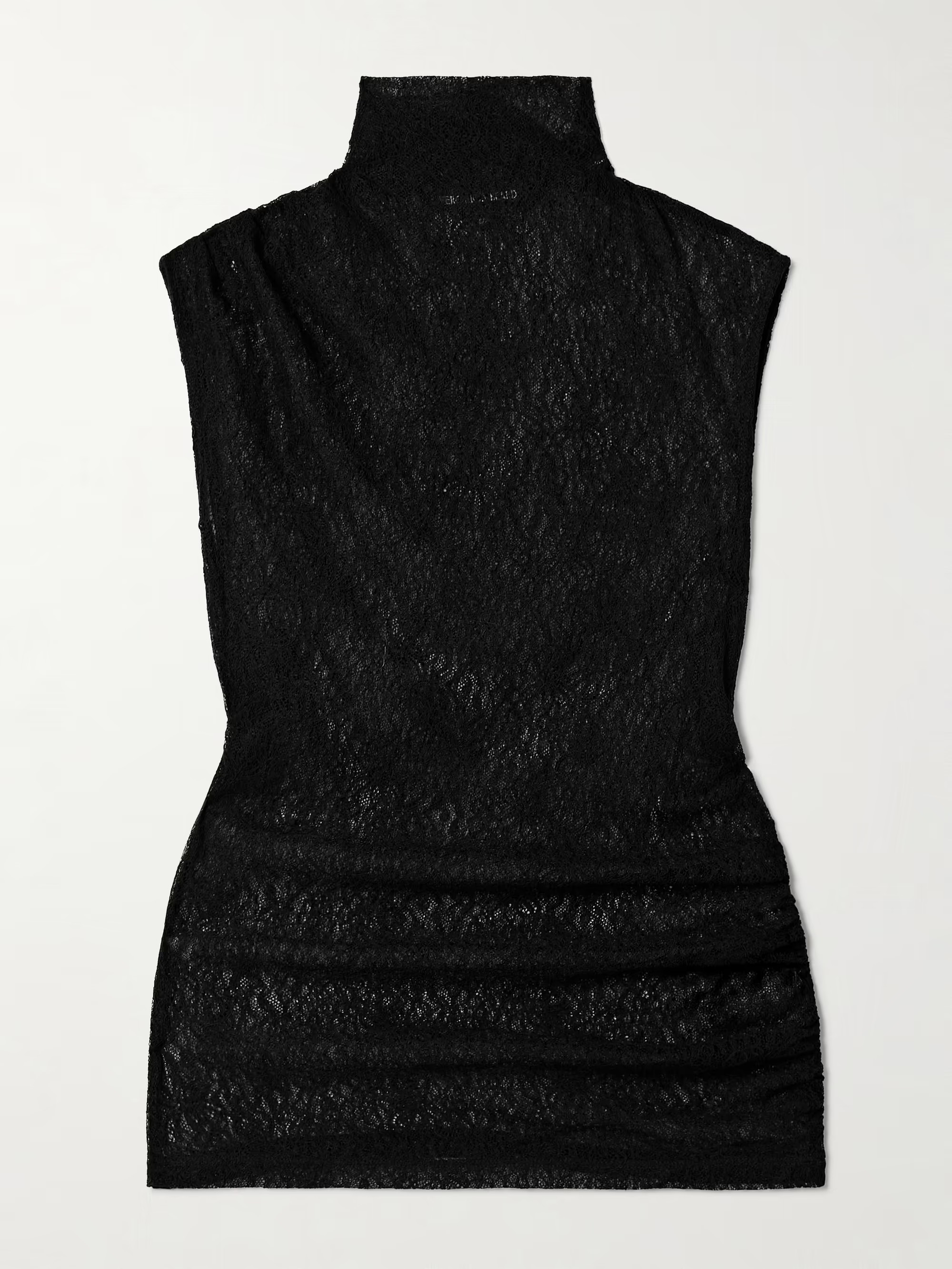 Mylie ruched stretch-lace turtleneck top | NET-A-PORTER (US)