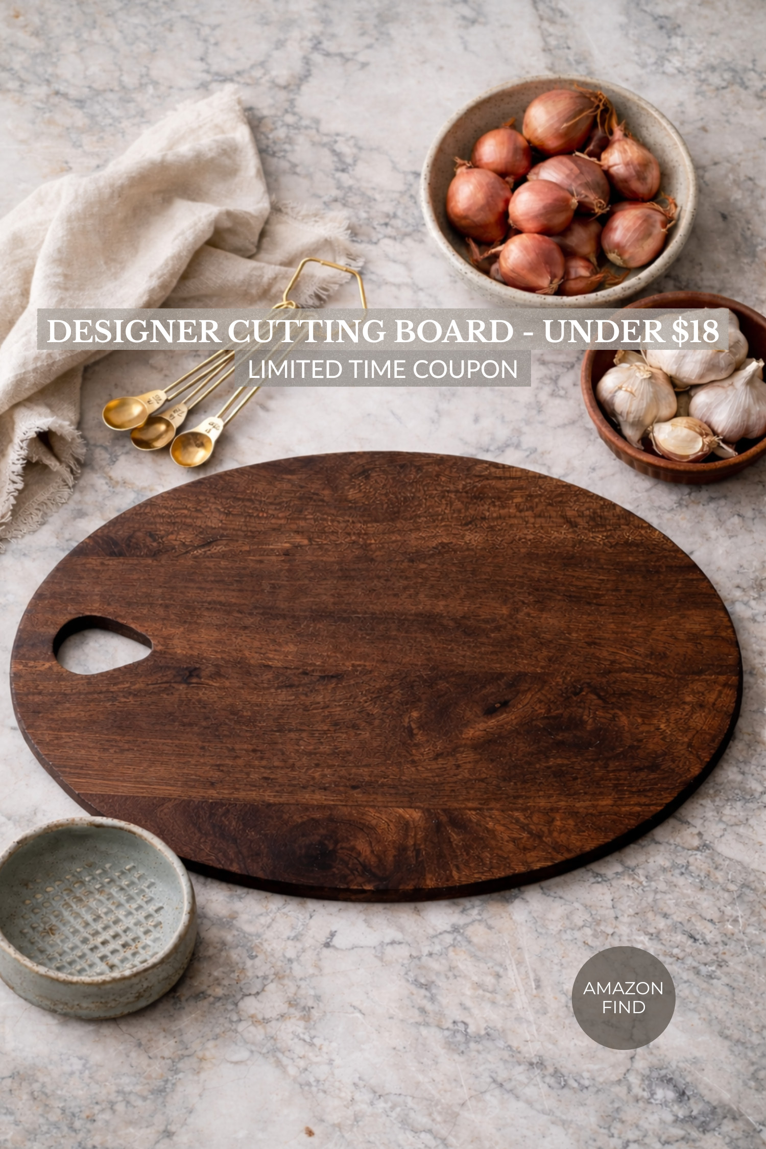 This Amazon cutting board looks designer but costs under $18 with the current coupon 🤍
I love how this warm wood instantly elevates a kitchen countertop and gives that European, collected, high-end look without the luxury price tag.

Perfect for everyday prep, styling your kitchen, or leaving out on the counter for an effortless artisan feel. The size is ideal, the tone is rich, and it layers beautifully with marble, stoneware, and neutral linens.

🛒 Budget-friendly kitchen decor
🛒 High-end look for less
🛒 Amazon home finds under $20

👉 Tap to shop before the coupon disappears! 

 #LTKmomlife #LTKHome #LTKSaleAlert