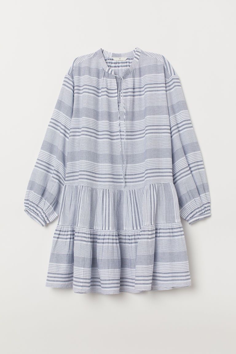 Cotton Dress with Tiered Skirt | H&M (US)