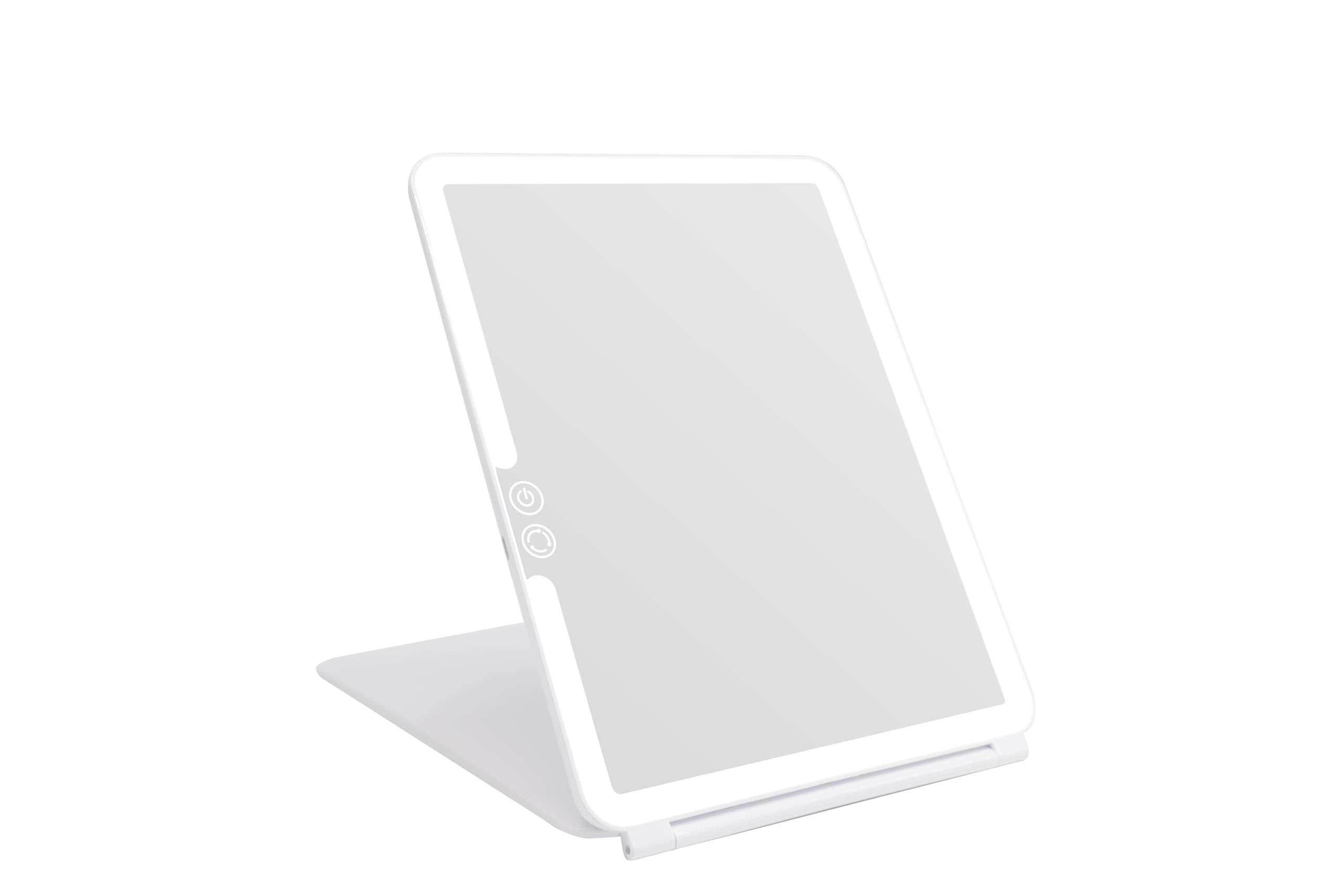 deweisn Folding Lighted Makeup Mirror with 72 LEDs 3 Colors Light Modes USB Rechargable 1800mA Ba... | Amazon (US)