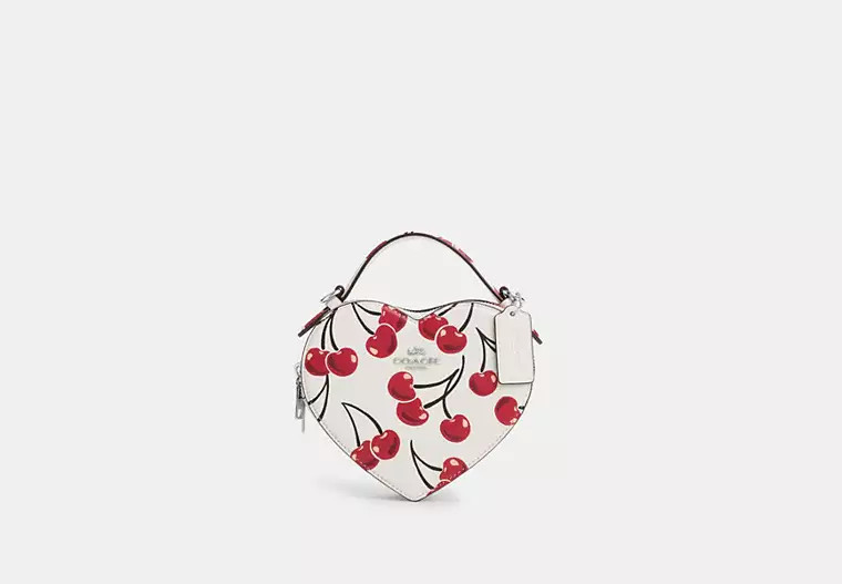 Heart Crossbody Bag With Cherry Print | Coach Outlet US