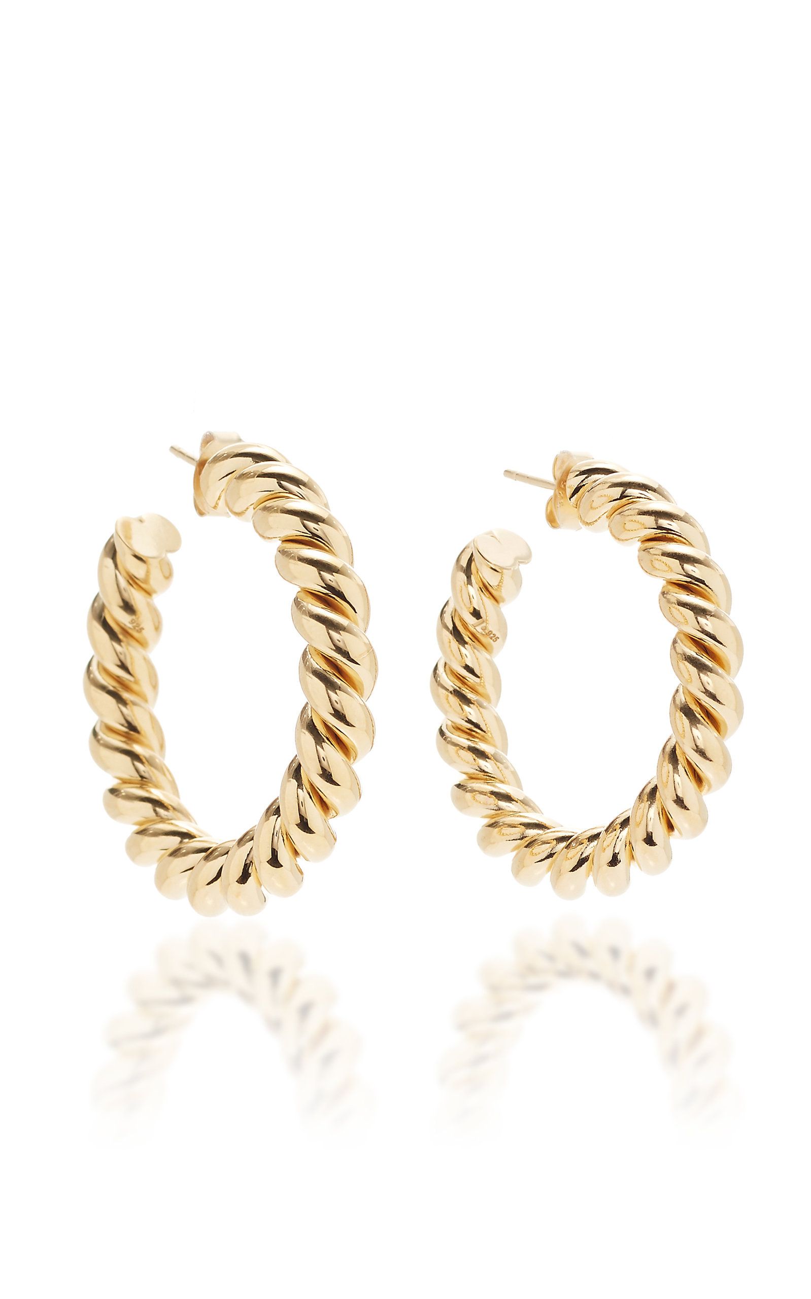 Small Gold-Plated Hoop Earrings | Moda Operandi (Global)