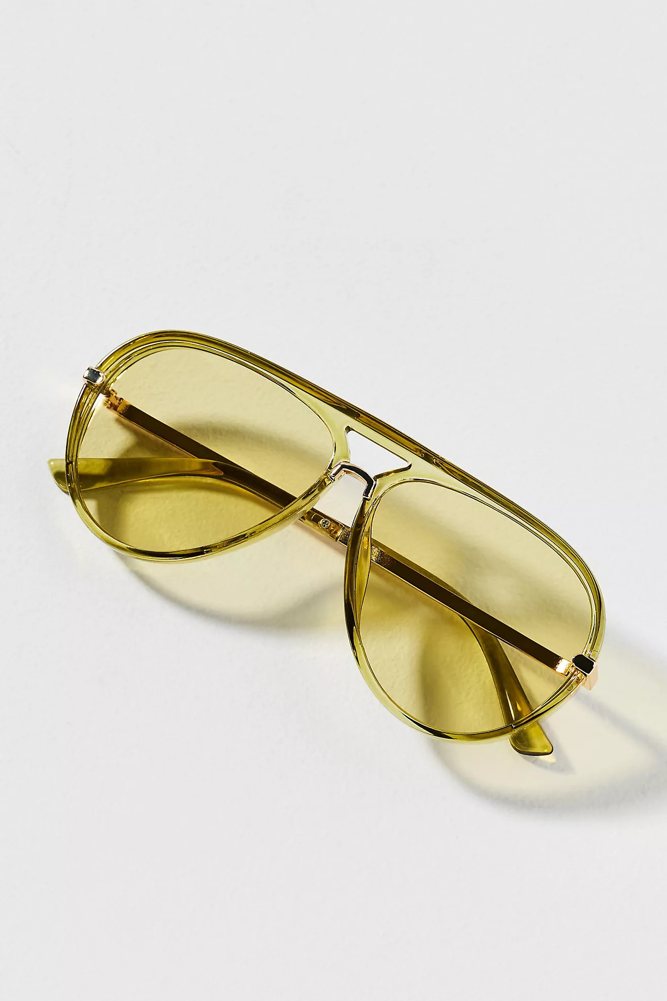 I-SEA Colored Translucent Aviator Sunglasses | Anthropologie (US)