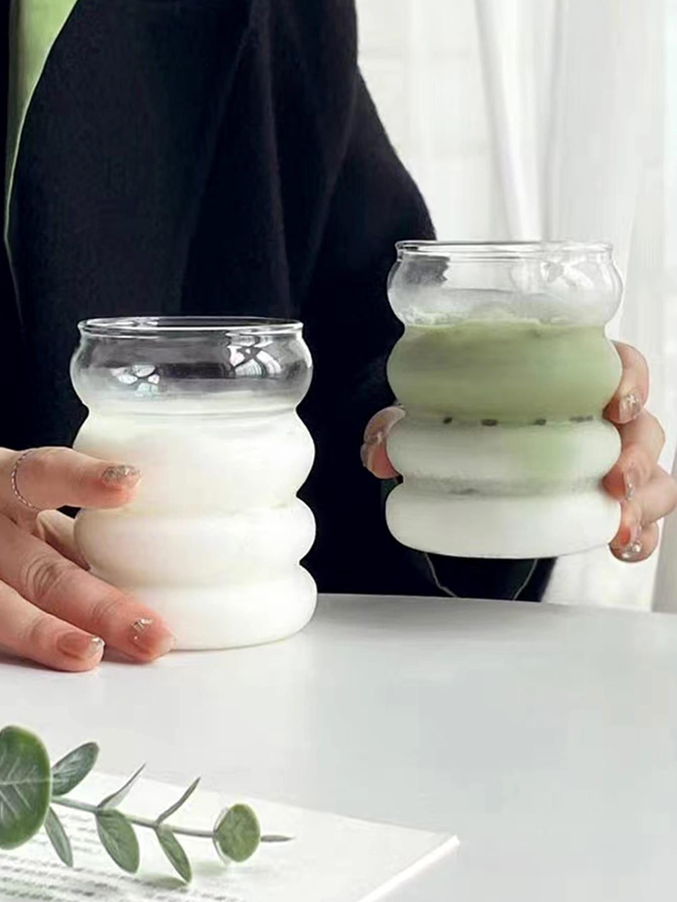 1 Pièce Tasse À Café Latte Rétro En Verre Transparent De Grande Capacité De 300 Ml | SHEIN