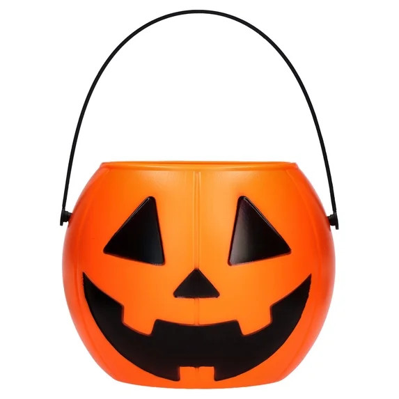 Mini Jack-o'-Lantern Trick-or-Treat Pail, Orange, 3.5", Halloween by Way To Celebrate | Walmart (US)