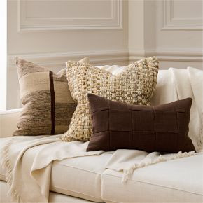 Spliced Basketweave Pillow Cover & Throw Set | West Elm (US)